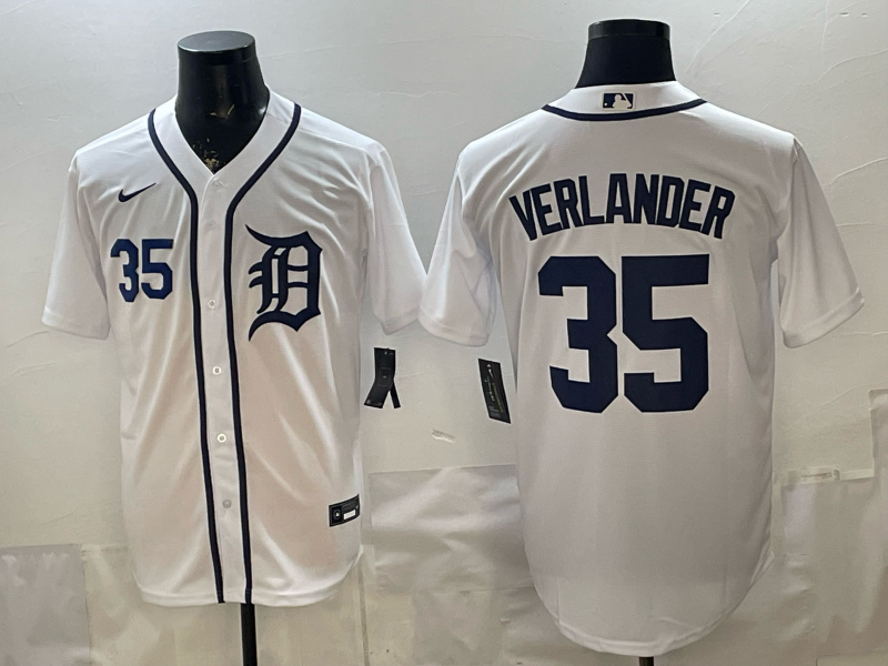 Men 2026 Detroit Tigers #35 Verlander white Game Nike MLB Jersey 006